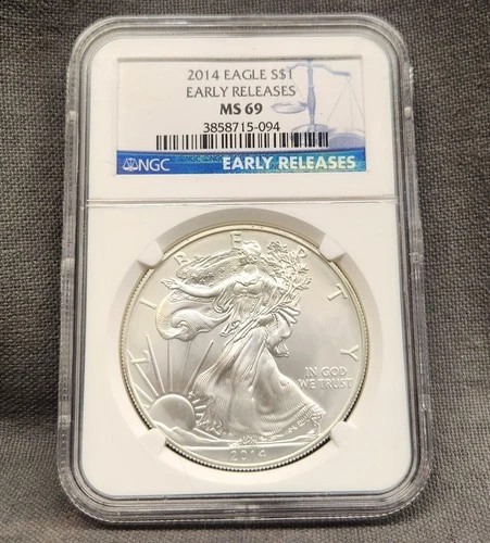 2014 $1 American Silver Eagle – NGC Certified MS69 Early Releases – 1 oz .999