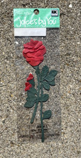 JOLEE'S 3D Stickers BEAUTIFUL RED ROSES FREE SHIPPING 