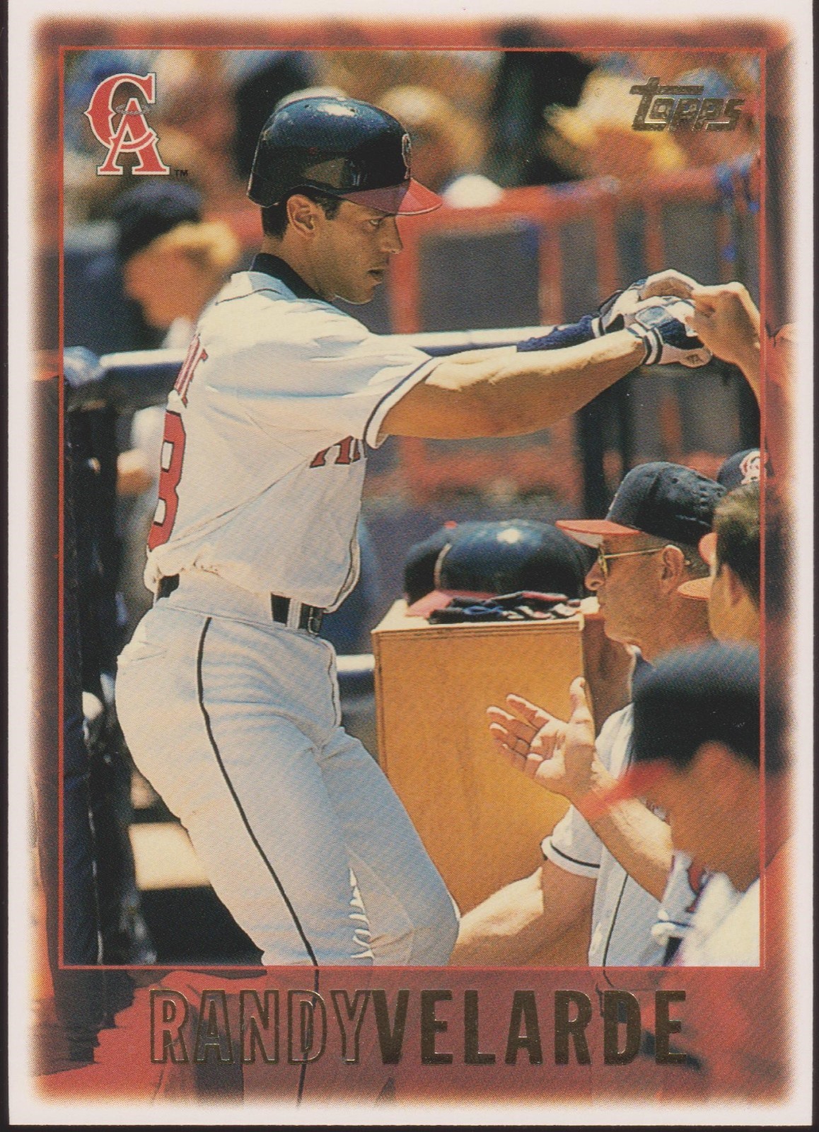 1997 Topps #185 Randy Velarde California Angels Baseball Card