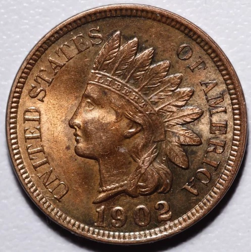 1902 INDIAN HEAD CENT - With CARTWHEELING MINT LUSTER! - AU BU UNC