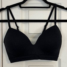 AUDEN Lightly Lined Seamless Bralette Black Size Small