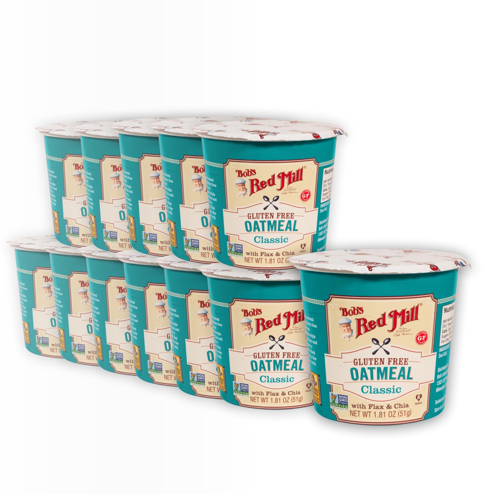 Bob's Red Mill GF Oatmeal Cup, Classic, 1.81 Ounce Cup 12 Co