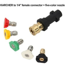 Quick Release Pressure Washer Gun Adapter Fit Karcher K2-K7 To 1/4"Quick Connect