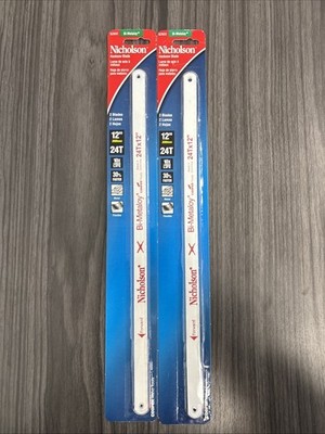 NICHOLSON 62832 Hacksaw blades Bi-Metaloy 24Tx12'' 2 pack