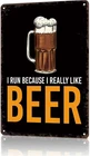 Vintage Metal Beer Wall Art Retro Tin Sign For Gym 8x12 Inches