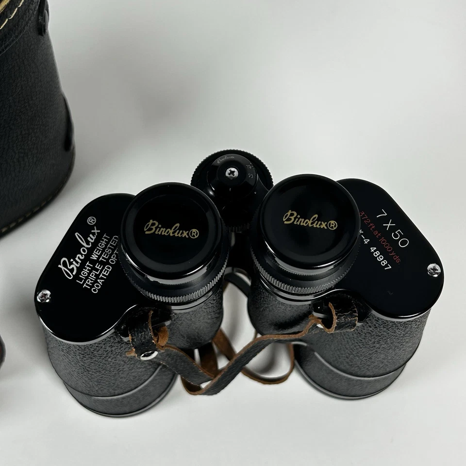 Binóculos Binolux vintage 7x50 ótica revestida triplamente testada com estojo - Imagem 2 de 4