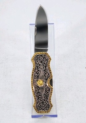 FRANKLIN MINT SUTTER'S MILL POCKET KNIFE WITH PADDED  CASE  A01