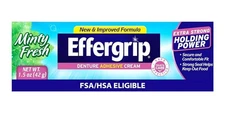 Effergrip Denture Adhesive Cream, Extra Strong Holding Power, 1.5 oz