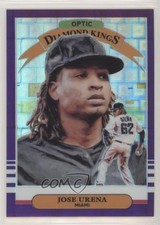 2019 Donruss Optic Diamond Kings Purple Pandora Prizm 55/99 Jose Urena #20 4z8