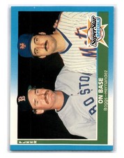 1987 Fleer Glossy #637 On-Base Keith Hernandez / Wade Boggs 