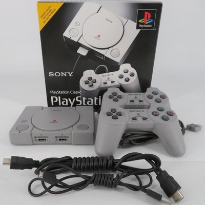 OEM Sony PlayStation 1 Classic MINI Edition Bundle + Controllers PS1 ** WORKS **