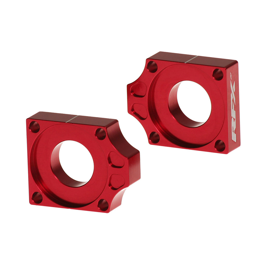 RFX Pro 2 Rear Axle Adjuster Blocks Gas Gas EC250/250F/350F 21-23 Red