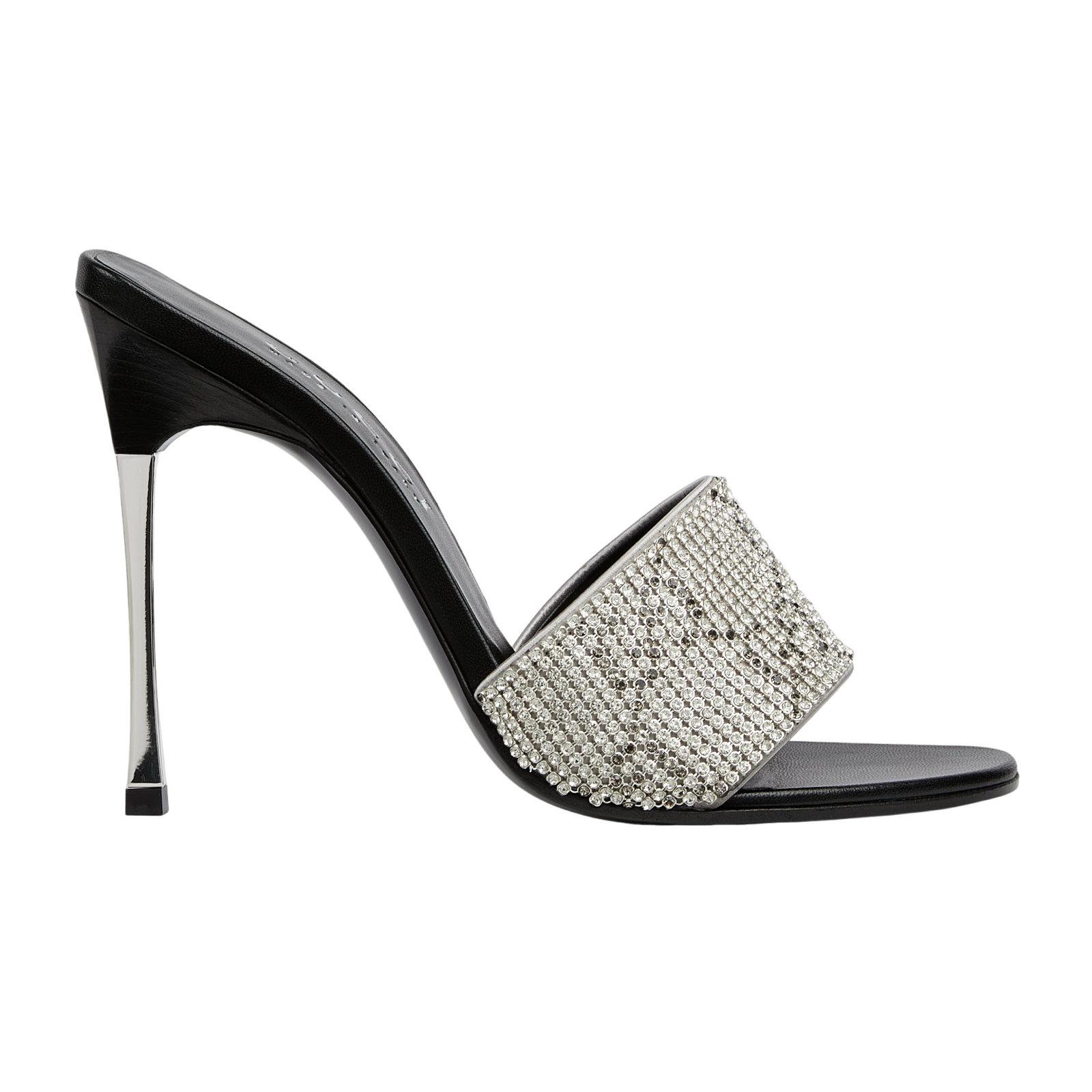 GUCCI $1650 Gray GG Crystal Slide Sandals New & Authentic