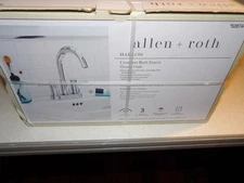 allen + roth Harlow Single-Handle Chrome Finish High-arc Bath Faucet w/ Drain