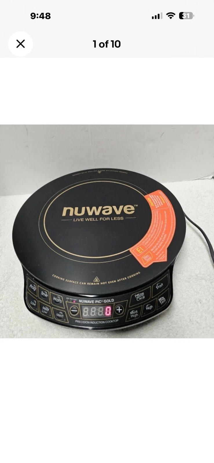 Nuwave Gold Precision Induction Cooktop, Portable, Powerful