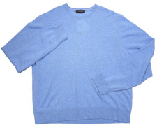 Bloomingdales Cashmere Sweater Mens Size 2XL Sky Blue Crew Neck Pullover NWT
