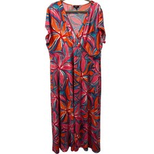 Cocomo Woman Dress Sz 3X V-Neck Short Sleeve Lightweight Summer Maxi Dress