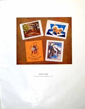 Original Old Vintage Print Greeting Cards Examples Figure Grouping Scenes 1946