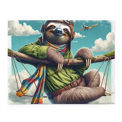 Puzzle (120, 252, 500-Piece) Sloth Pilot Adventure Art Print | eBay