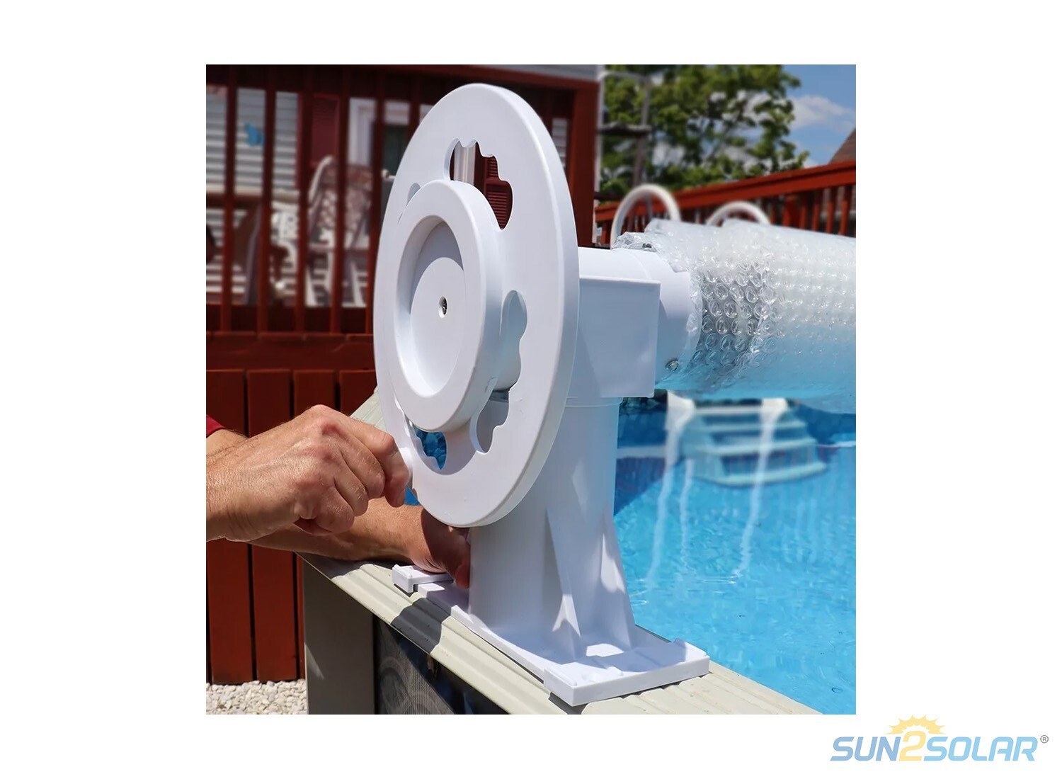 Sun2Solar Above Ground Solar Cover Reel for Swimming Pool up to 21' Wide