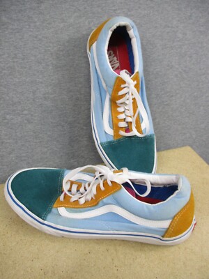 VANS Old Skool Lo Top Multi Blue Green Yellow Suede Canvas Skate Sneaker Mens 11 Vans | Shoes | Vans Old Skool Multi Color Sneakers Unisex  main image 4