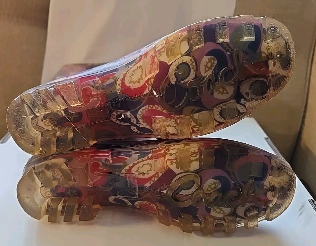 Coach Poppy Graphic Rain Boots Waterproof Size 8B Multicolor