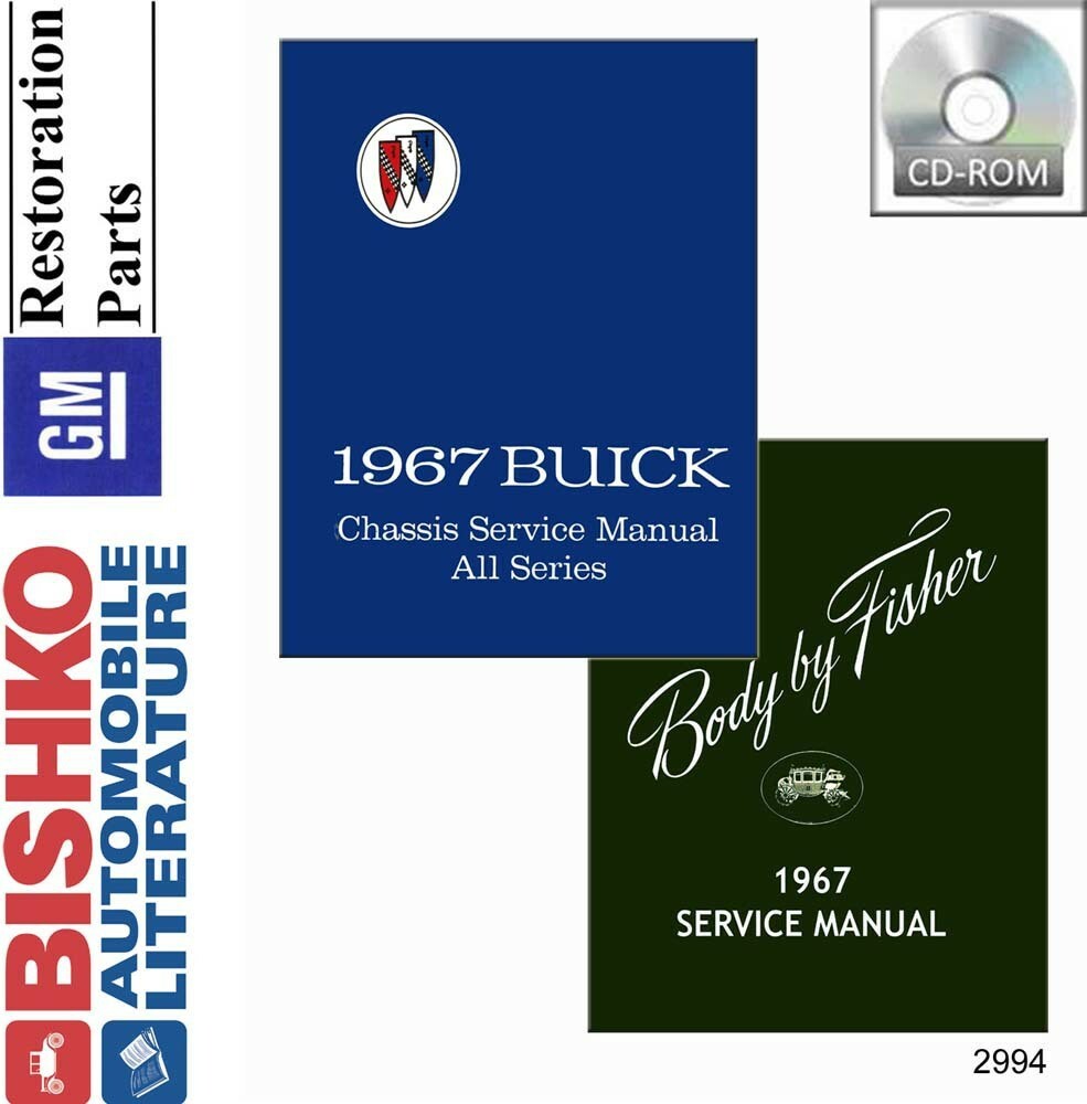 1967 Buick ALL MODELS FISHER BODY Factory Shop Service Manual CD-image