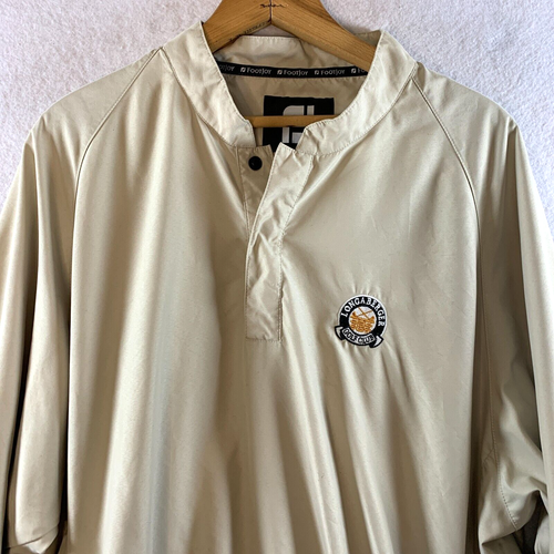 FootJoy Men Performance Pull Over Sz L Beige Longaberger Golf Club 1/4 Snap Soft - Picture 4 of 11