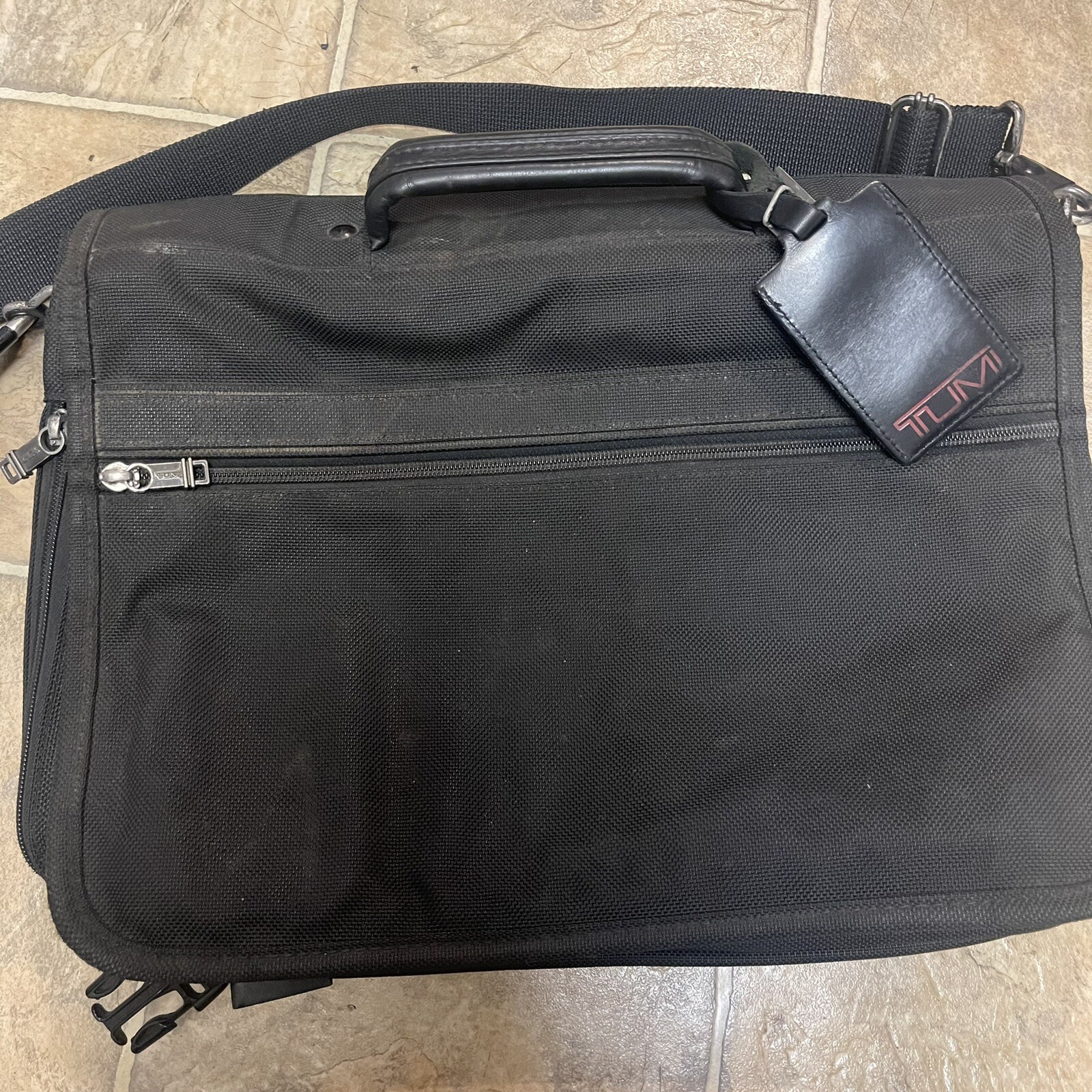 Tumi Briefcase Ballistic Nylon Leather Messenger Lapt… Gem