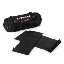 Titan Fitness 25-75 LB PRO Strongman Sandbags, Double Layer, 1050D Cordura