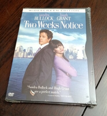 TWO WEEKS NOTICE (2002, DVD) Hugh Grant, Sandra Bullock New Fast Shipping Movie 