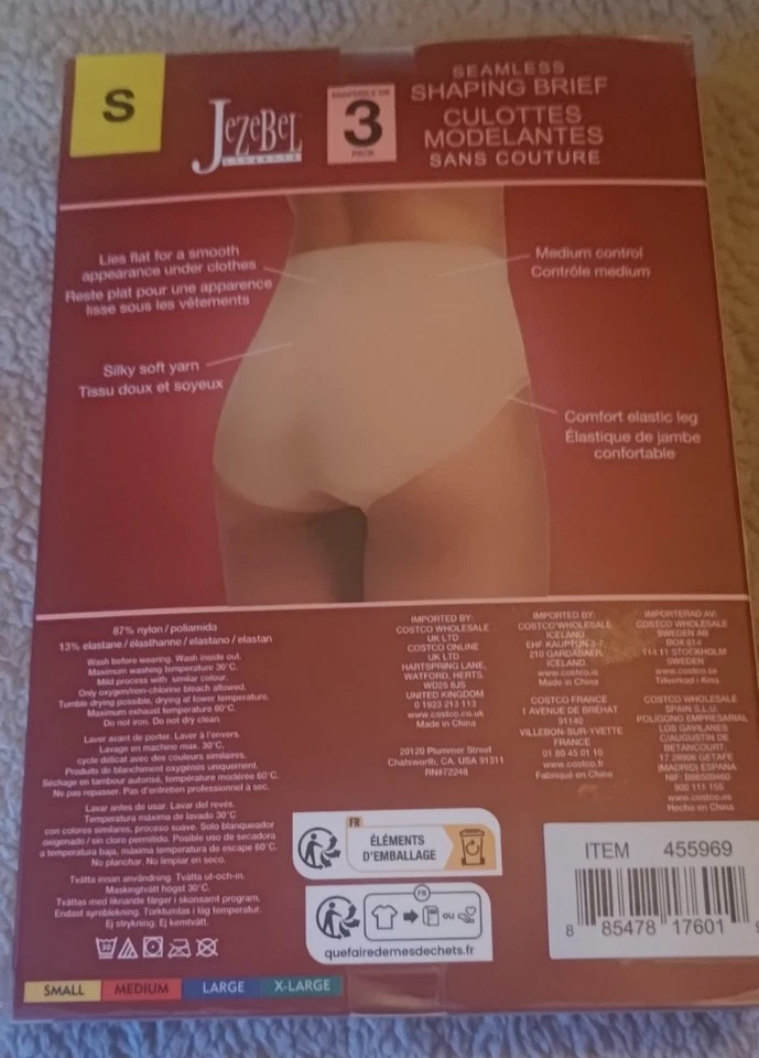 Lencería Jezebel Calzoncillos Modeladores Sin Costuras Bragas de Control Mezcladas Pequeñas X 3 Foto 2 de 4