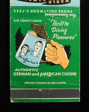 1950s The Hofrau Haus German Cuisine Hallandale FL Broward Co Matchbook Florida