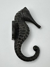 Seahorse Wall Hook Cast Iron 4 1/8  Long 1.75  Wide Coat Towel Key