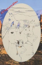 Wild Horses Static Cling Window Decal OVAL 15x23 Country Decor for Glass Doors