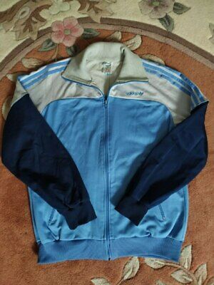 ADIDAS VINTAGE RETRO 80s TRACK TOP JACKET MADE IN WEST GERMANY 