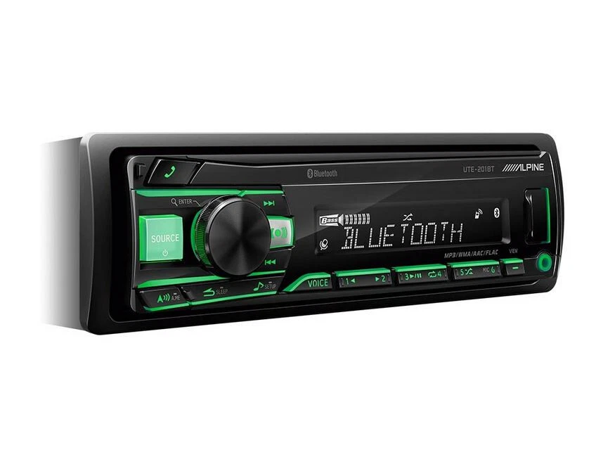 Alpine UTE-201BT 1 DIN Digital Media Receiver Bluetooth USB AUX iPhone Ready - Image 3 of 3