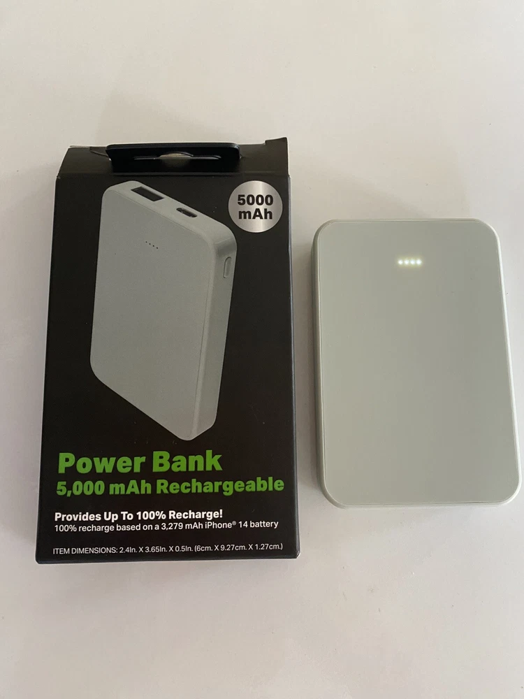 POWER BANK 5000 mAh Rechargeable Portable For Phones USB C & A Compatible | NEW POWER BANK 5000 mAh Rechargeable Portable For Phones USB C & A Compatible | NEW