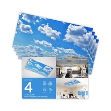 OCTO LIGHTS Fluorescent Light Covers for Classroom Office - Eliminate Harsh G...