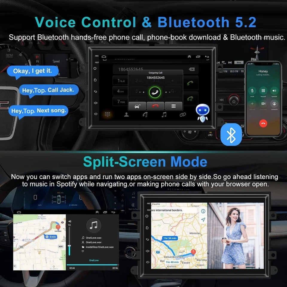 Android 15 AI Voice Control Car Stereo Radio Navi GPS For Jeep Liberty 2008-2012 — 第 4/4 张图片