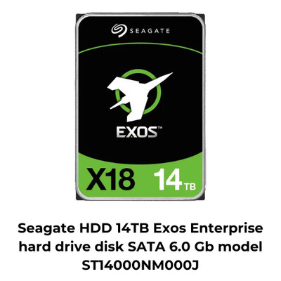Seagate HDD 14TB Exos Enterprise hard drive disk SATA 6.0 Gb model ST14000NM000J