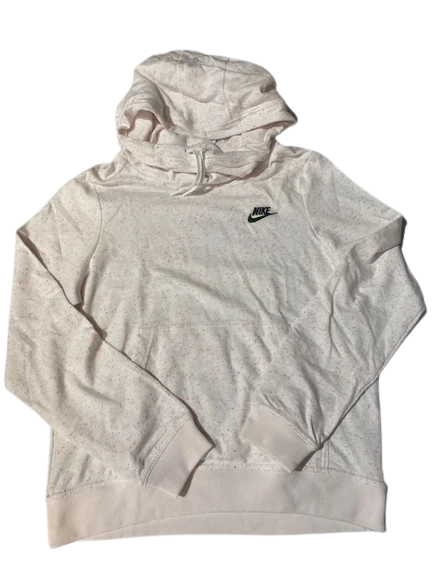 Nike Womens Speckled Funnel Neck Hoodie White Sz Small