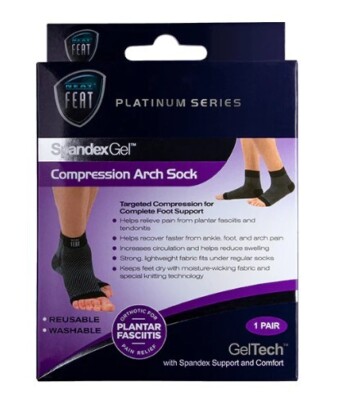 Neat Feat Spandex Gel Compression Arch Socks Large UK