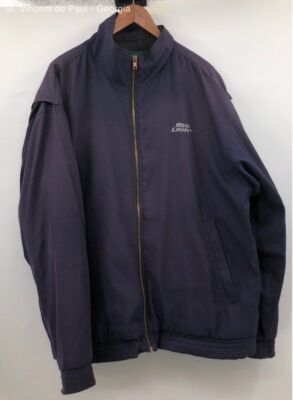 Outer Banks Navy 90s Y2k Bud Light Full Zip Fleece Lined Windbreaker - Size L