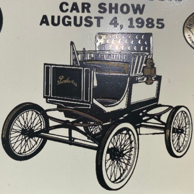 1985 Genesee Valley Antique Classic Car Show AACA 1901 Rochester Steam Car Plate