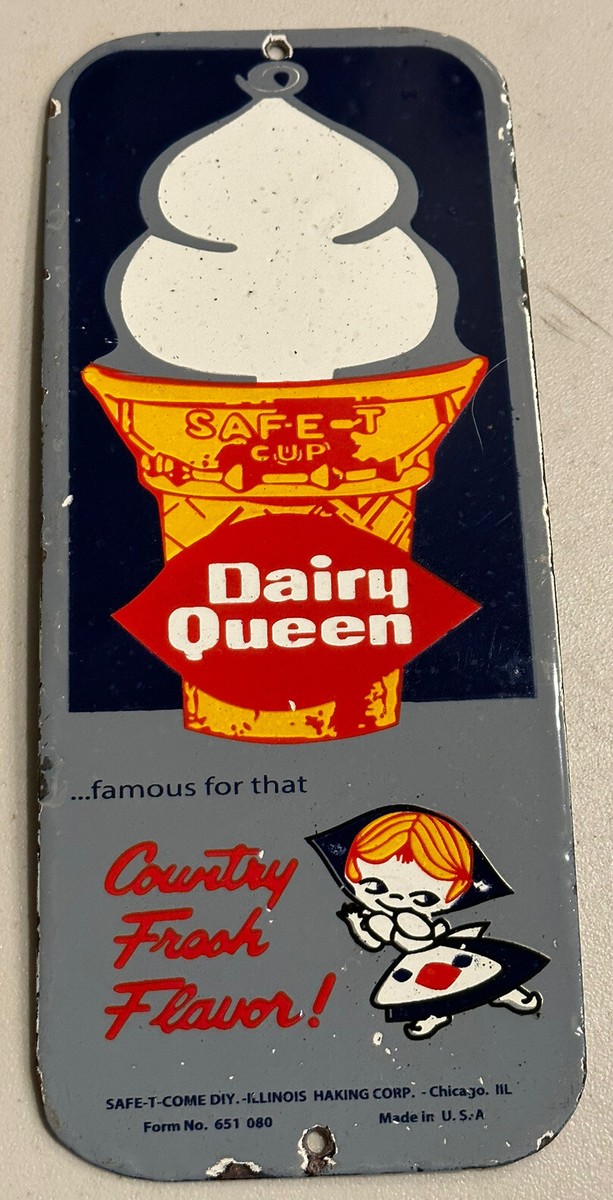 Dairy Queen Porcelain Metal Sign | eBay