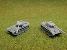 WW2 1/200 Scale German Panther Tanks 3D Printed Unpainted 2 Tanks