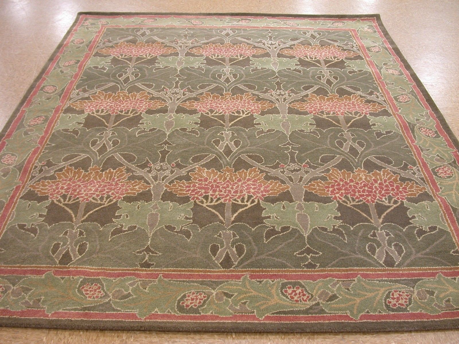 New William Morris 2.5x9 3x5 5X8 8X10 9X12 ART and Craft wool area rugs