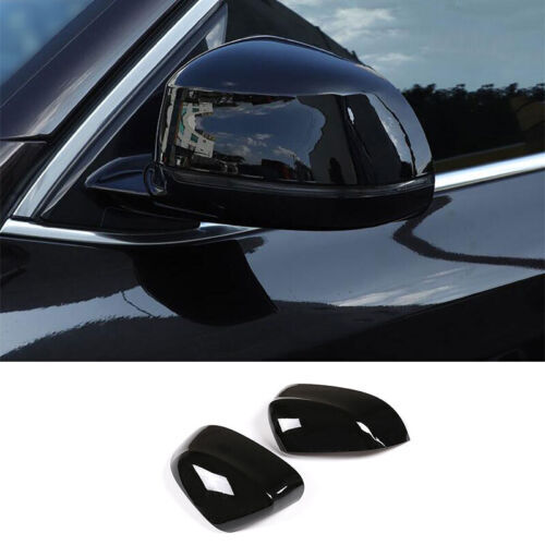 Gloss Black Rearview Mirror Cover Trim For Toyota Highlander 2020-2023 – ABS Scratch-Resistant