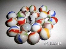 25 Murmeln Komet 16mm aus Glas, Glasmurmel, Glaskugel (130043)